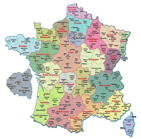 Carte de france covid le lundi 26 juillet 2021 : CARTE DE FRANCE DEPARTEMENTS : carte des départements de ...