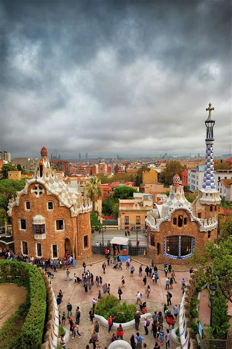 Park Guell Pavilions By Gaudi In Barcelona Photograph By Artur Bogacki