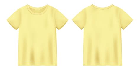 Unisex Yellow T Shirt Mock Up T Shirt Design Template 5584718 Vector