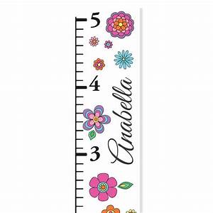Personalized Children 39 S Growth Charts For Girls Flower
