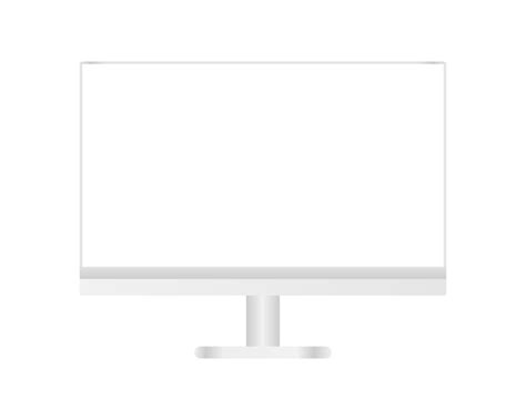 Modern Desktop Computer With Blank Screen Template Design Realistic