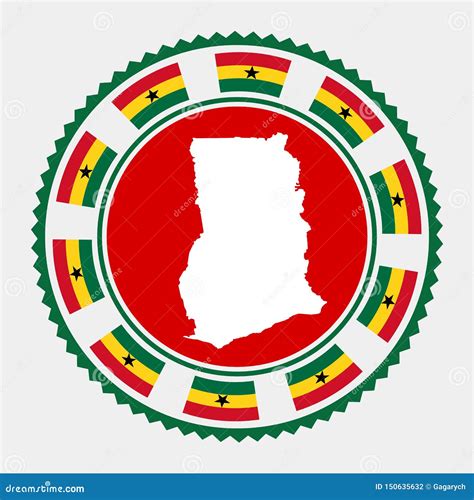 Ghana Flat Stamp Stock Vector Illustration Of Accra 150635632