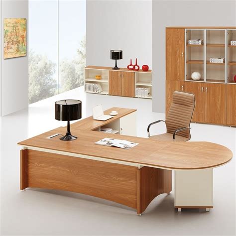 Modern wenge curved executive desk with dual mobile files. Competitive Price import office furniture modern manager ...