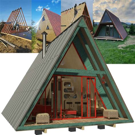 A Frame Small Cabin Triangle House A Frame House Plans Tiny House Cabin