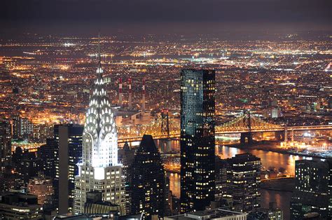 Chrysler Building In Manhattan New York City At Night Photograph By