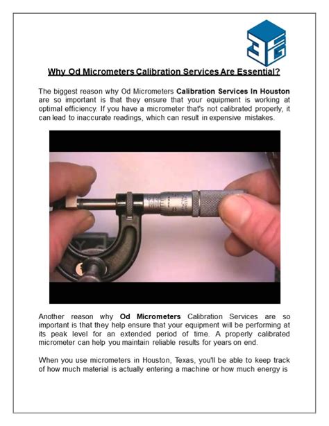 Ppt Why Od Micrometers Calibration Services Are Essential Powerpoint