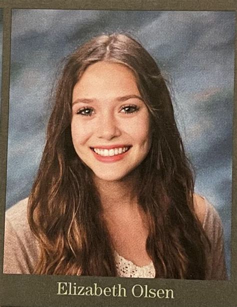 Elizabeth Olsen High School Yearbook Photo Girl Celebrity