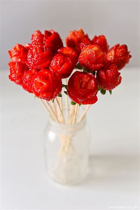 How To Make Strawberry Roses A Fruit Bouquet Diy