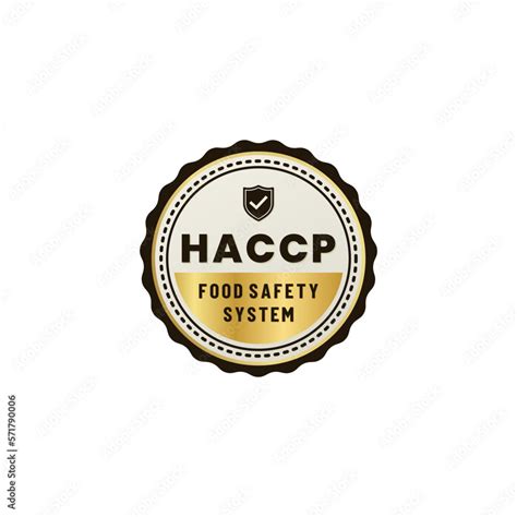 Fototapeta Haccp Food Safety Label Or Haccp Food Safety Logo Vector