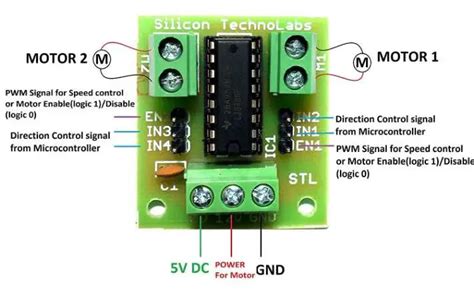 L293d Motor Driver Pinout Datasheet And Arduino Connections
