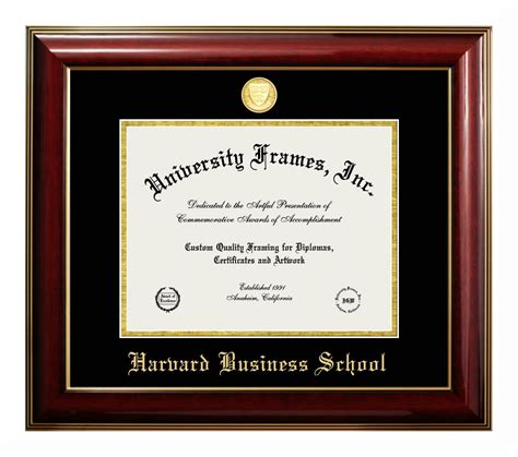 Harvard Business School Diploma Frame In Legacy Black Cherry With Black