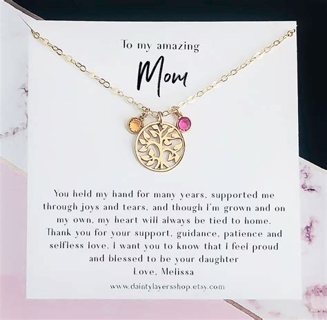 Mom Necklace Mother Necklace Mom T From Daughter Etsy