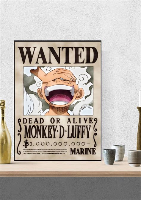Wanted Poster Luffy Poster Luffy Gear 5 Sun God Nika Etsy Israel