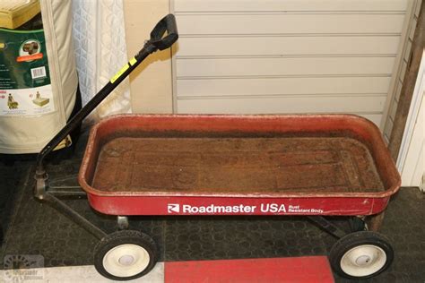 Vintage Big Red Roadmaster Usa Metal Wagon