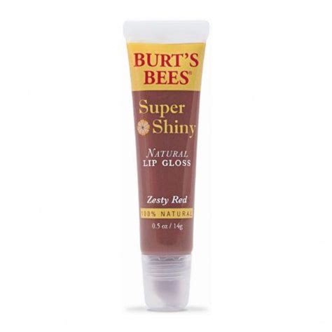 Burts Bees Super Shiny Natural Lip Gloss Zesty Red 05 Oz