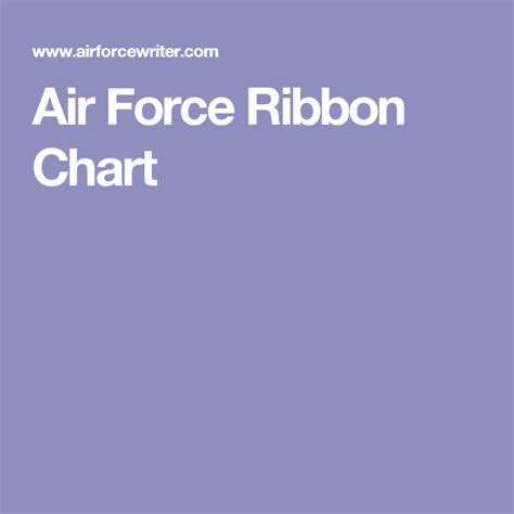 Air Force Ribbon Chart Air Force Ribbons Air Force Force