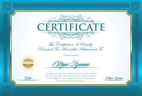 Certificate Vector For Free Download