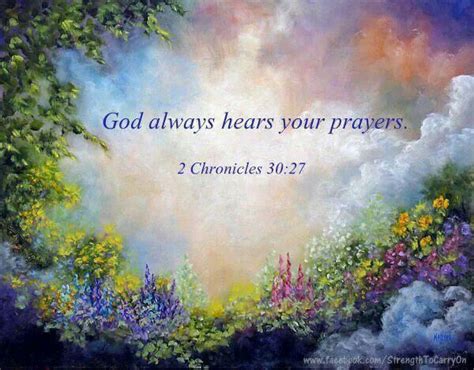 2 Chronicles 3027 He Always Hears Our Prayers God Prayers