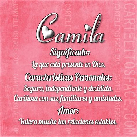 Significado Nombre Camila Frases Bonitas Significados De Los Nombres