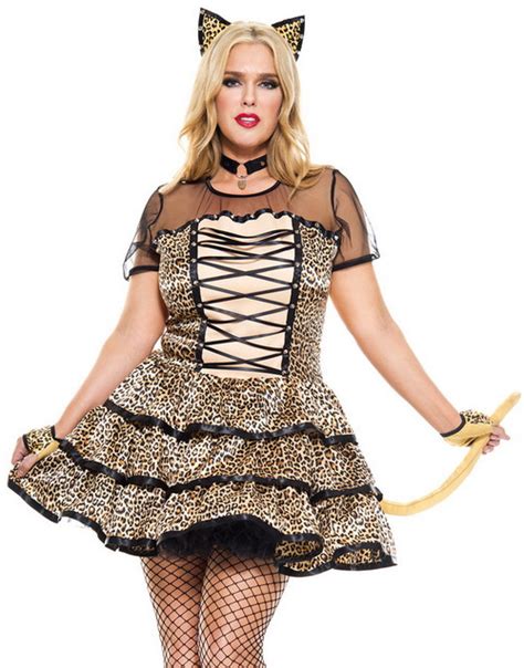 Plus Size Cheeky Cheetah Sexy Costume Spicy Lingerie