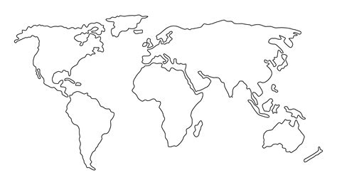 Free Printable Blank Outline Map Of World Png Pdf