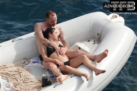 charli xcx sexy seen showing off her nude tits on a boat in amalfi coast aznude