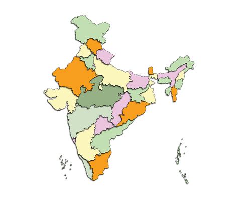 Download Map Of India With All States Hd Png Download