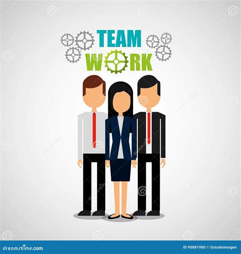 Businesspeople Teamwork Avatars Characters Icon Stock Vector