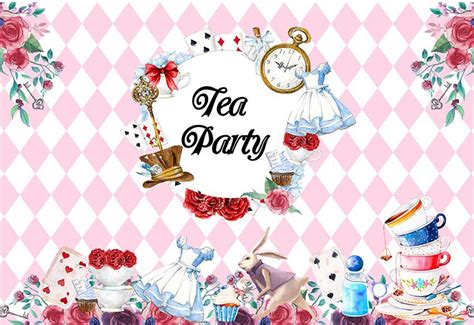 Tea Party Photo Backdrop Dress Floral Backdrops For Photography Flowers