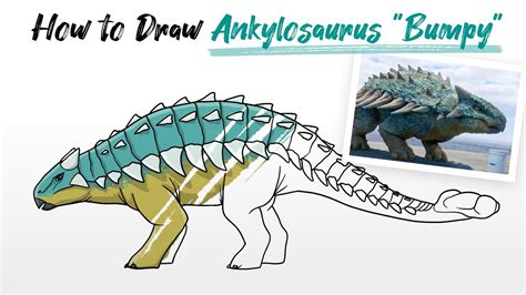 How To Draw An Ankylosaurus Bumpy Dinosaur From Jurassic World Camp