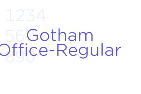 Gotham Office Regular Font Free Download