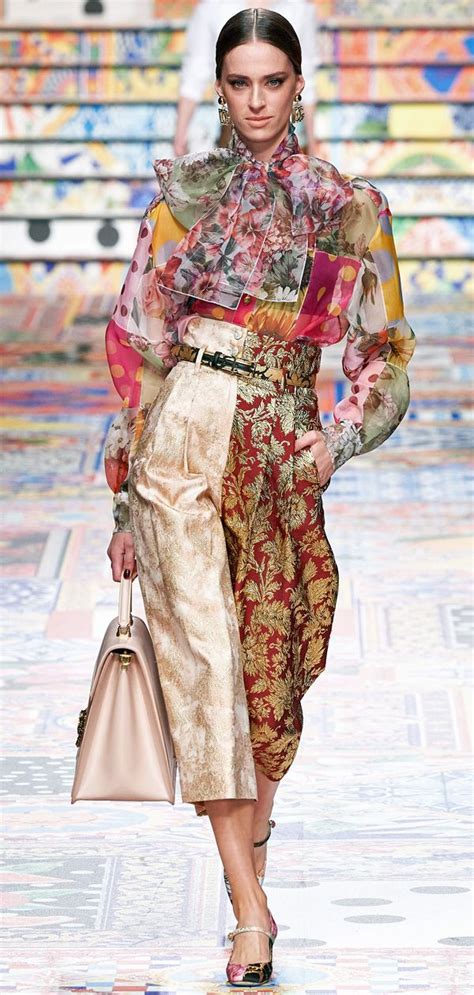 Patchwork Is A Big Trend For 2021 Print Outfit From Dolce And Gabbana