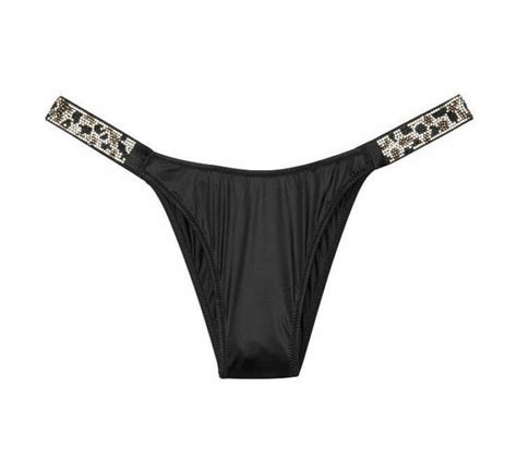 New Victoria Secret Panty Logo Shine Strap Brazilian Panties Size