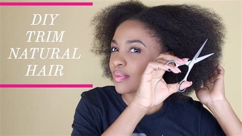 How To Trim Your Natural Hair Yourself Youtube