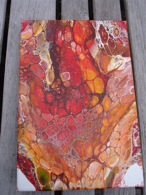 Lovely Abstract Acrylic Painting Called Autumn This Newly Painted