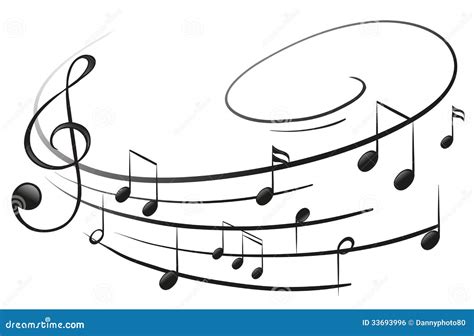 The Musical Notes With The G Clef Stock Vector Illustration Of