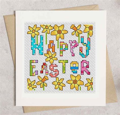 Happy Easter Cards Cross Stitch Pattern Lucie Heaton