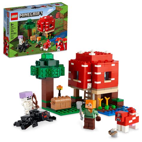 Lego Minecraft The Mushroom House 21179 Building Toy Set For Kids Boys