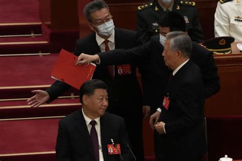 Xis Predecessor Led Out Of Party Congress