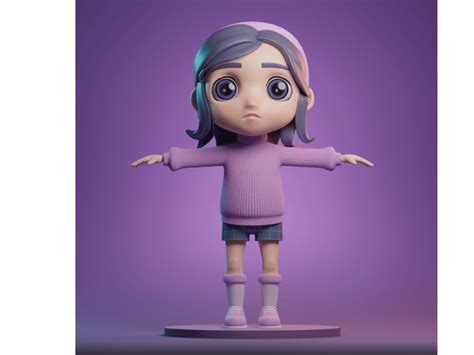 A Stylized 3d Character Model 3d Cartoon Character 3d Game Character