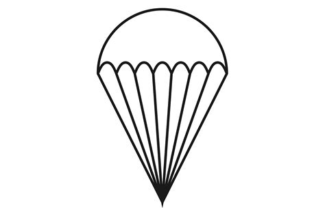 Parachute Icon Extreme Sport Symbol Av Illustration Par