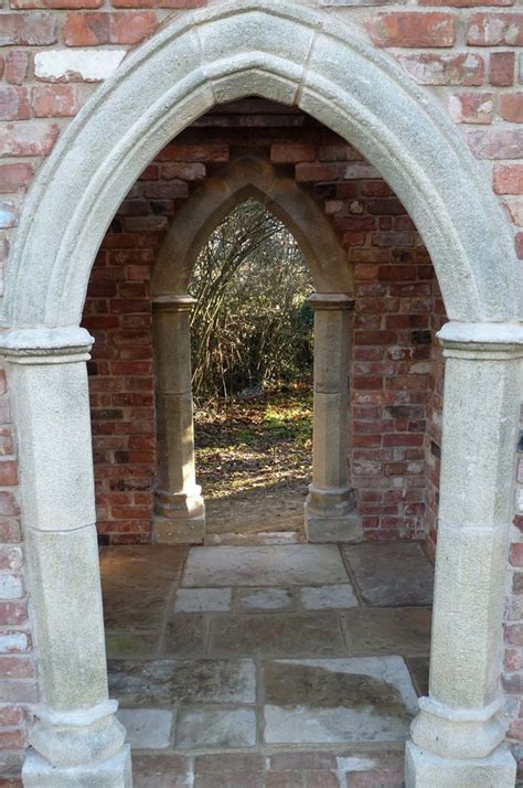 Standard Gothic Arch Stone Garden Arch Redwood Stone