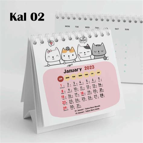 Jual Artomaringi Kalender Mini 2023 Kalender Meja 2023 Custom Kal02