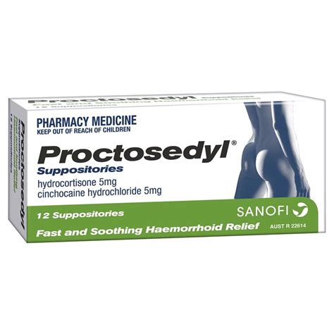 Buy Proctosedyl Haemorrhoids Relief Suppositories 12 Pack Online At