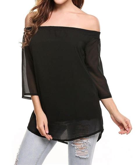 women s off shoulder 3 4 sleeve loose causal tops and strapless blouses 6 colors s xxl black