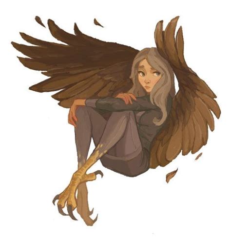 Sparrow Girl Fantasy Character Design Hybrid Art Human Art