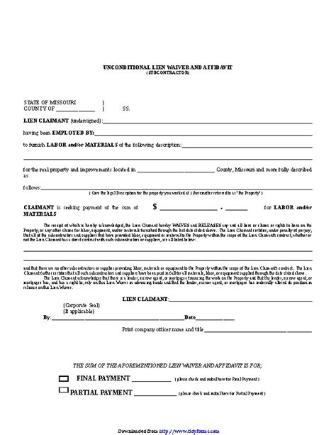 Waiver Of Lien Archives Pdfsimpli