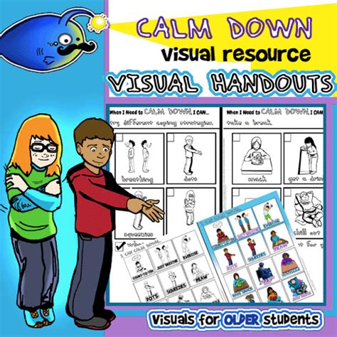 Calm Down Visuals Kit Bundle For Older Students Cards Posters