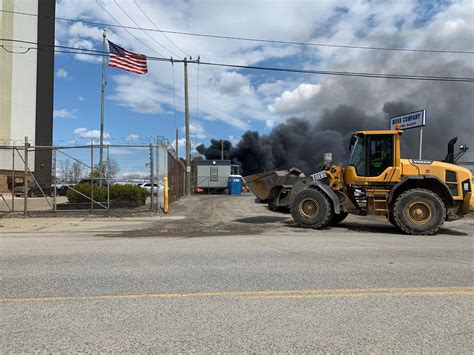 That junkyard fire today. Could see it from Taylor as drove into
