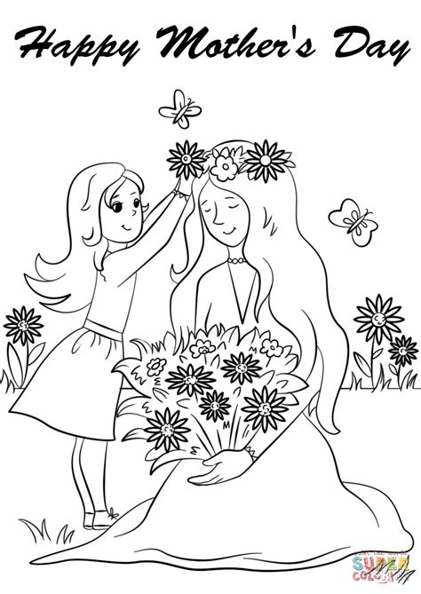 Happy Mothers Day Coloring Page Free Printable Coloring Pages